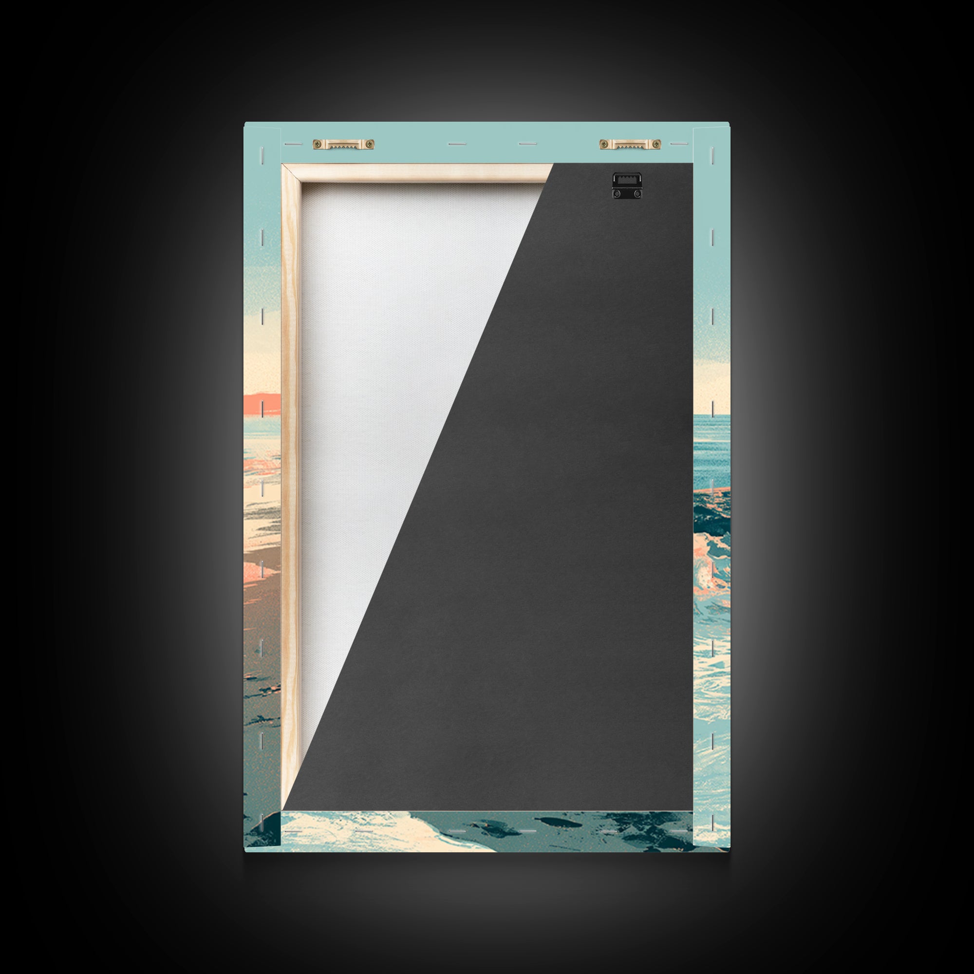 Calm Blue Horizon Framed Canvas Print, Seascape Art, Contemporary Art, Coastal Decor, Fine Art, Seascape, Canvas Wall Art, SEA-2x3-34