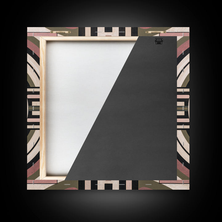 Abstract Temple Plan Made from Sacred Lines Framed Canvas Print, Sacred Geometry Art, Decorations, Living Room Decor, Geometry, SGA-1x1-61