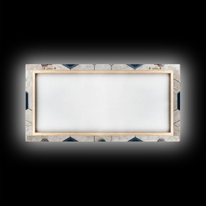 Hexagon Honeycomb Pattern Framed Canvas Print, Sacred Geometry Art, Living Room Decor, Oil Painting, Geometry, SGA-2x1-60