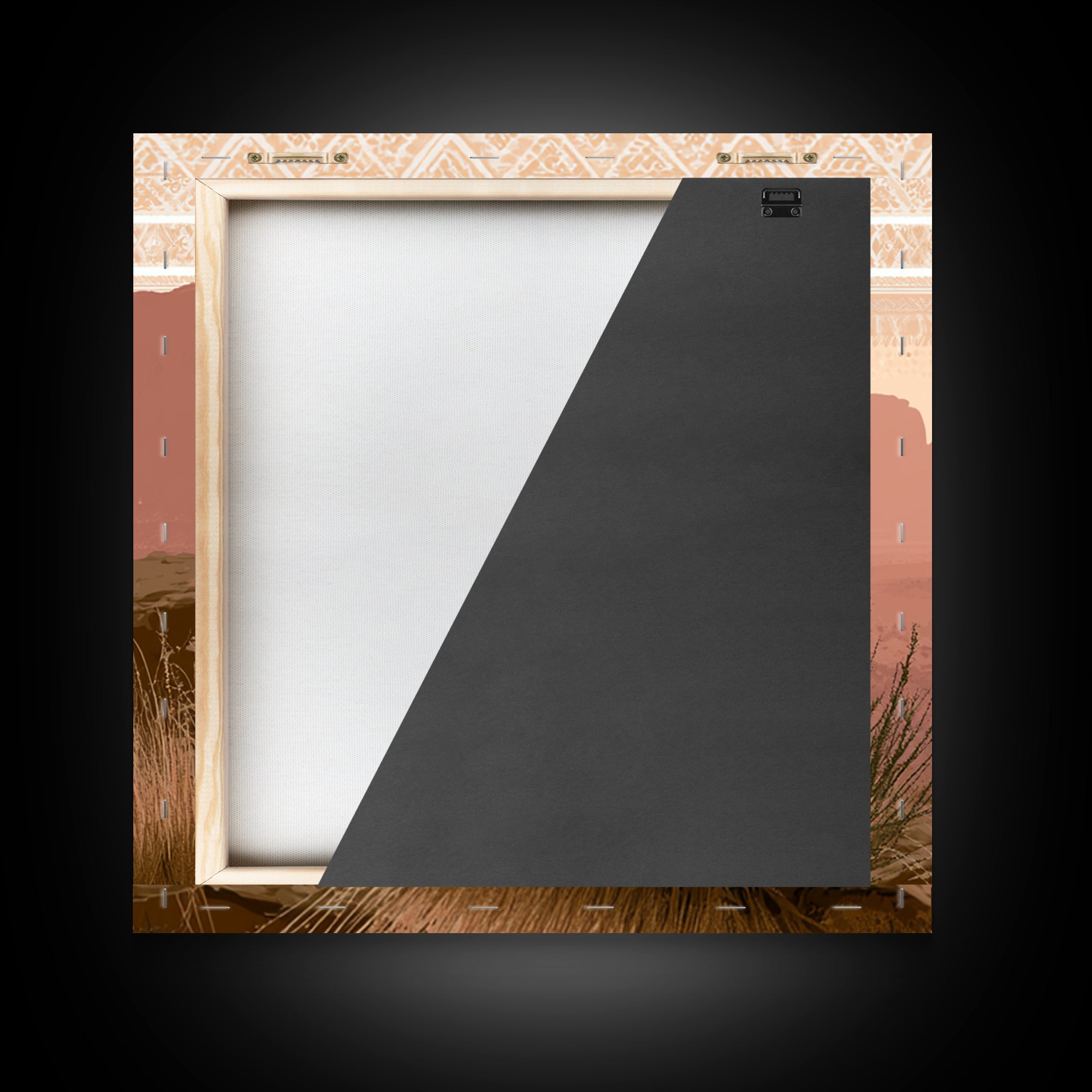 Monument Valley Silhouette Canvas Print, Southwestern Art, Native American Art, Southwestern Decor, Mesa, Luxury Decor, SOU-1x1-10