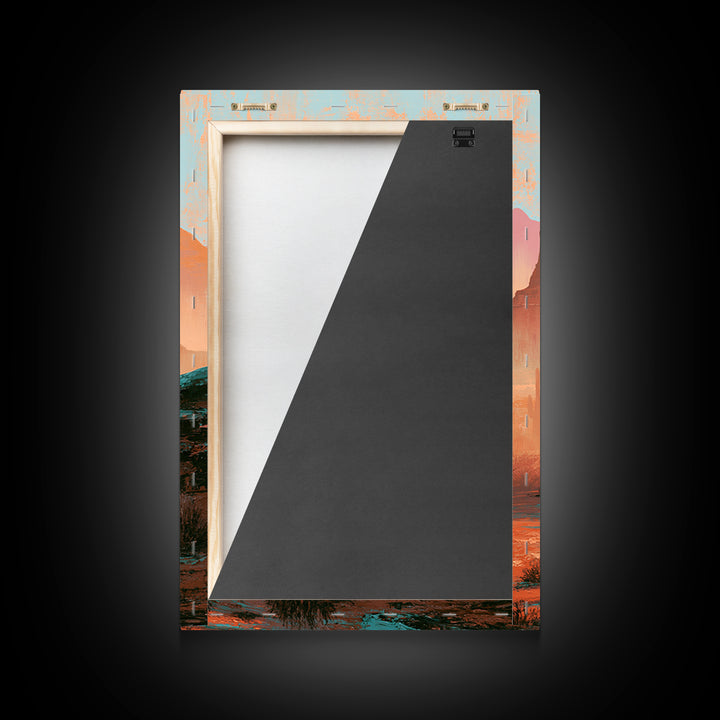 Monument Valley Silhouette Canvas Print, Southwestern Art, Oil Painting, Southwestern Decor, Fine Art, Mesa, Oil Paintings, SOU-2x3-66