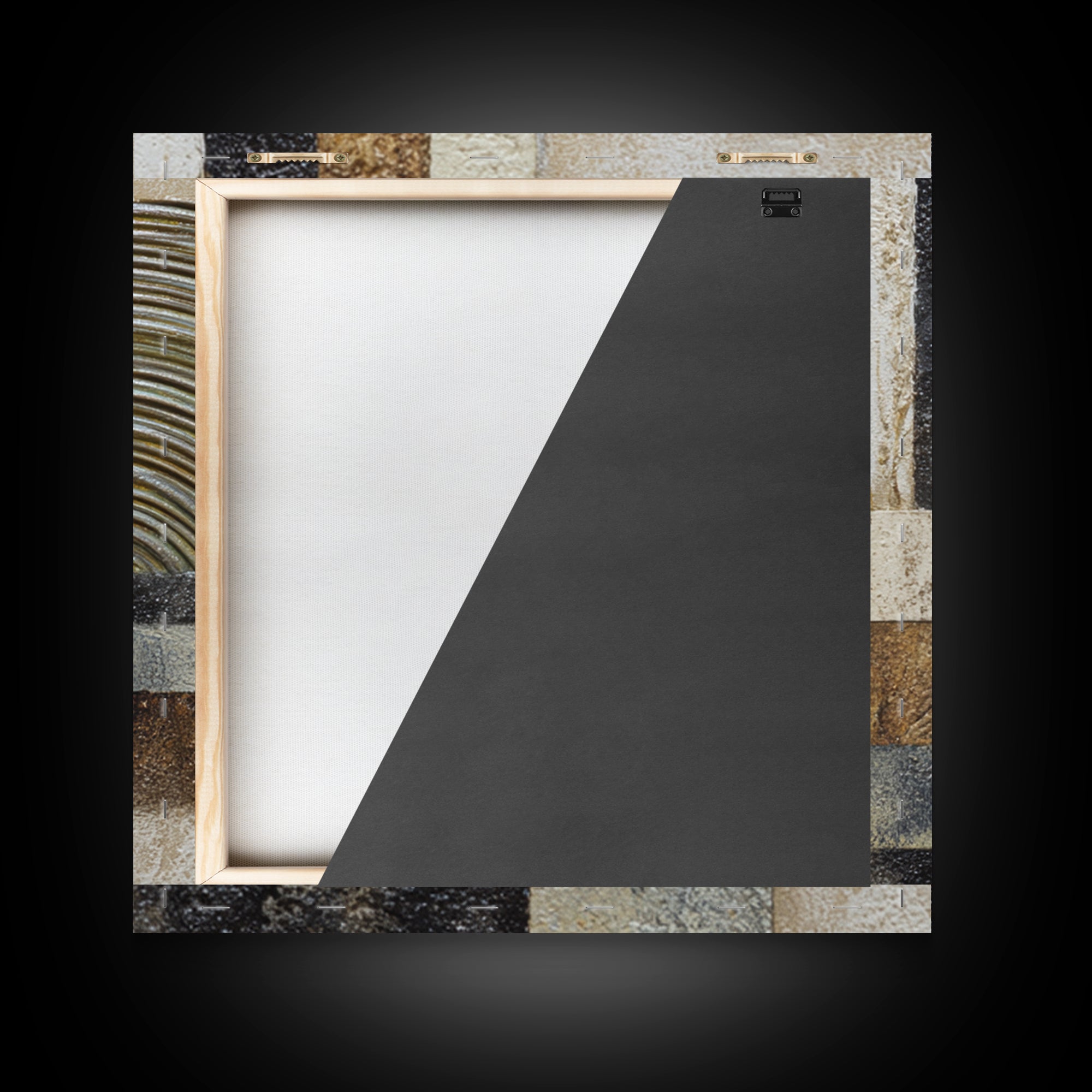 Sage and Ivory Geometric Calm Composition Framed Canvas Print, Spa Art, Wall Art, Spa Decor, Abstract Art, Serenity, SPA-1x1-93