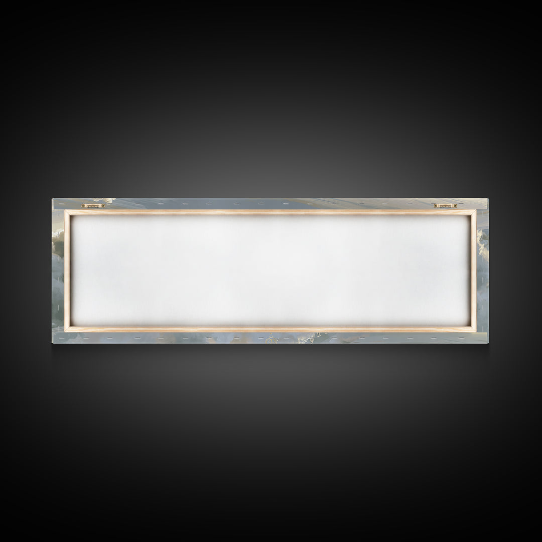 Soft Cloudscape in Cream and Sage Framed Canvas Print, Spa Art, Esthetician Decor, Spa Decor, Fine Art, Serenity, Room Decor, SPA-3x1-53