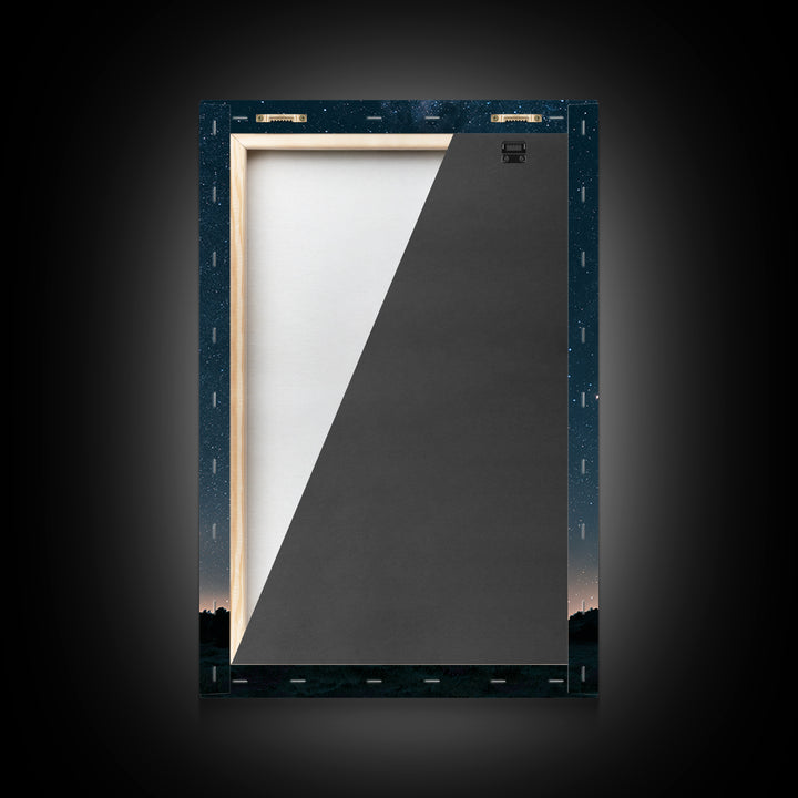 Ancient Temple Silhouette Framed Canvas Print, Spiritual Art, Kids Room Art, Living Room Decor, Oil Painting, Spirit, SPI-2x3-51