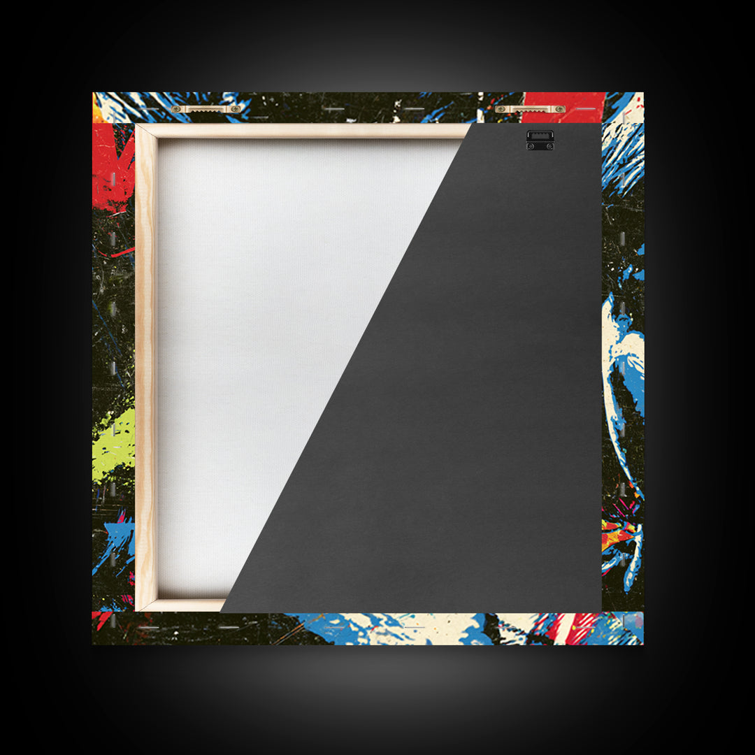 Wildstyle Arrows and Abstract Letter Forms Without Canvas Print, Street Art, Minimalist Decor, Living Room Decor, Urban, STR-1x1-89