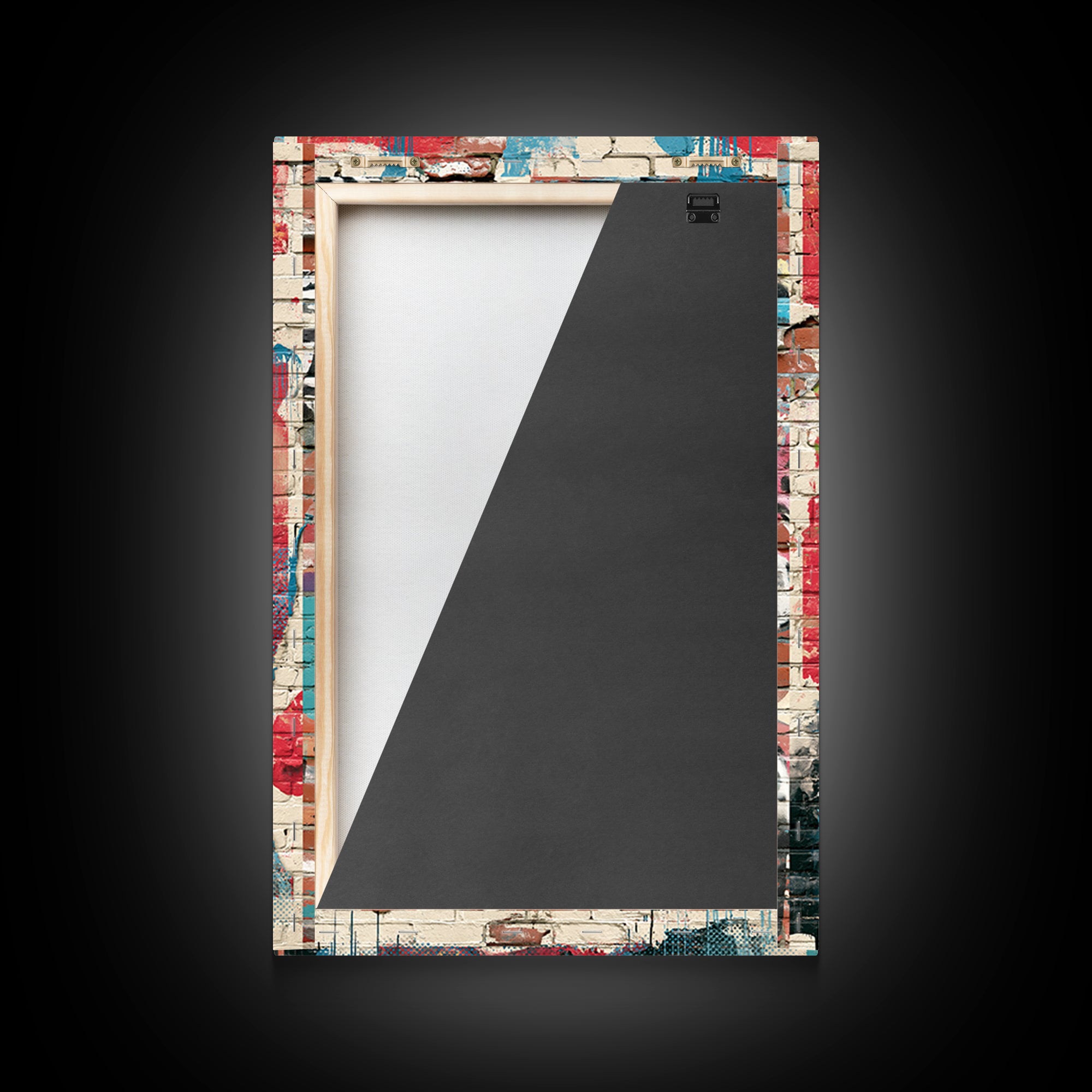 Brick Wall Texture Framed Canvas Print, Street Art, Modern Decor, Living Room Decor, Abstract Art, Urban, Poster, Wall Decor, STR-2x3-84