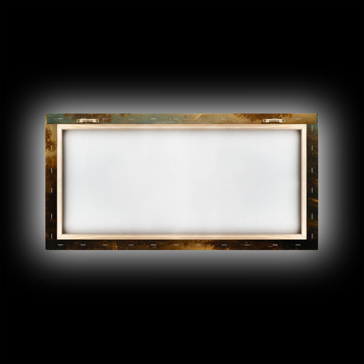 Classic Oil Painted Landscape Framed Canvas Print, Traditional Art, Artwork, Living Room Decor, Oil Painting, Classic, TRA-2x1-45