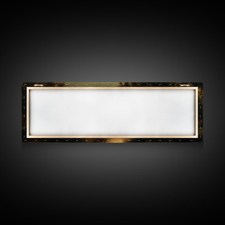 Classic Oil Painted Landscape Framed Canvas Print, Traditional Art, Japanese Decor, Living Room Decor, Fine Art, Classic, TRA-3x1-17