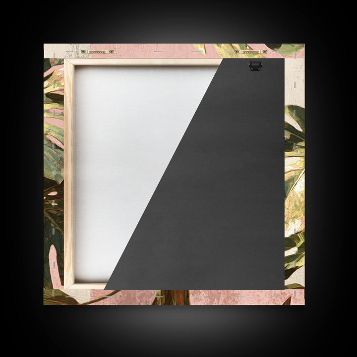 Lush Monstera Leaves Canvas Print, Tropical Art, Room Decor, Living Room Decor, Fine Art, Tropic, Printable, Printable Wall Art, TRO-1x1-25