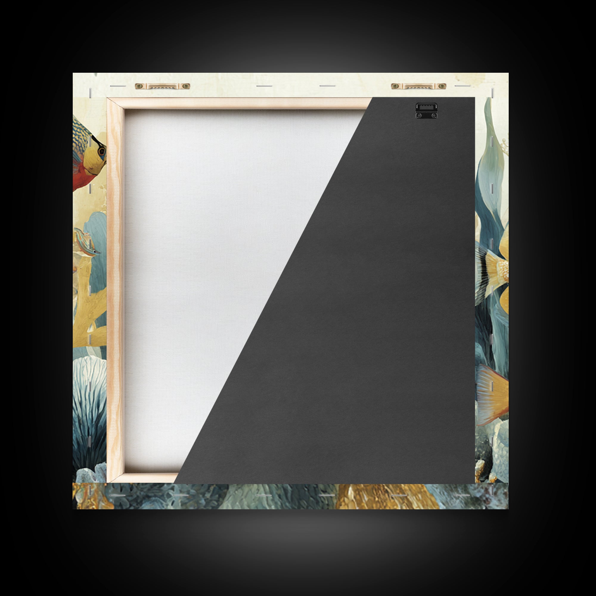 Tropical Fish over Coral Reef Canvas Print, Tropical Art, Gallery Decor, Living Room Decor, Fine Art, Tropic, Wall Art, TRO-1x1-59