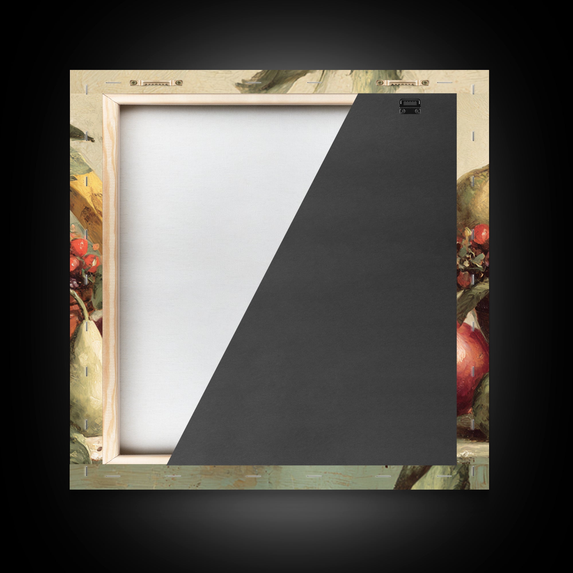 Tropical Fruit Market Arrangement Framed Canvas Print, Tropical Art, Neutral Decor, Living Room Decor, Fine Art, Tropic, TRO-1x1-63