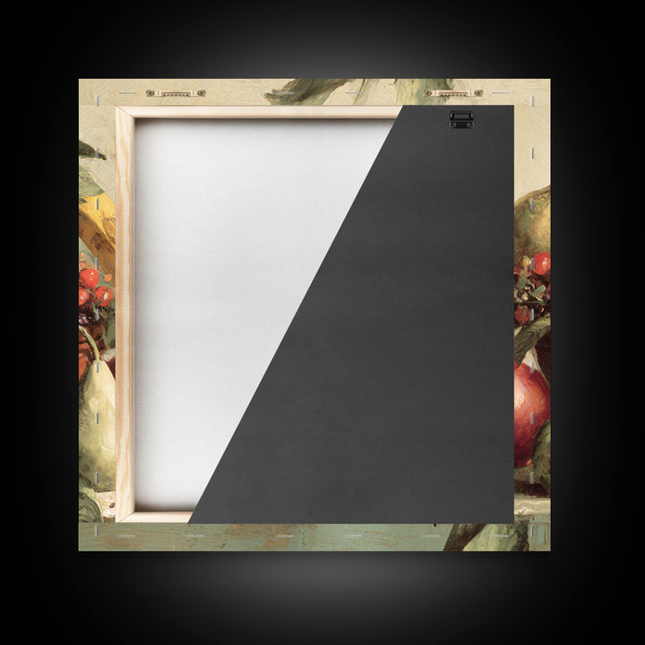 Tropical Fruit Market Arrangement Framed Canvas Print, Tropical Art, Neutral Decor, Living Room Decor, Fine Art, Tropic, TRO-1x1-63