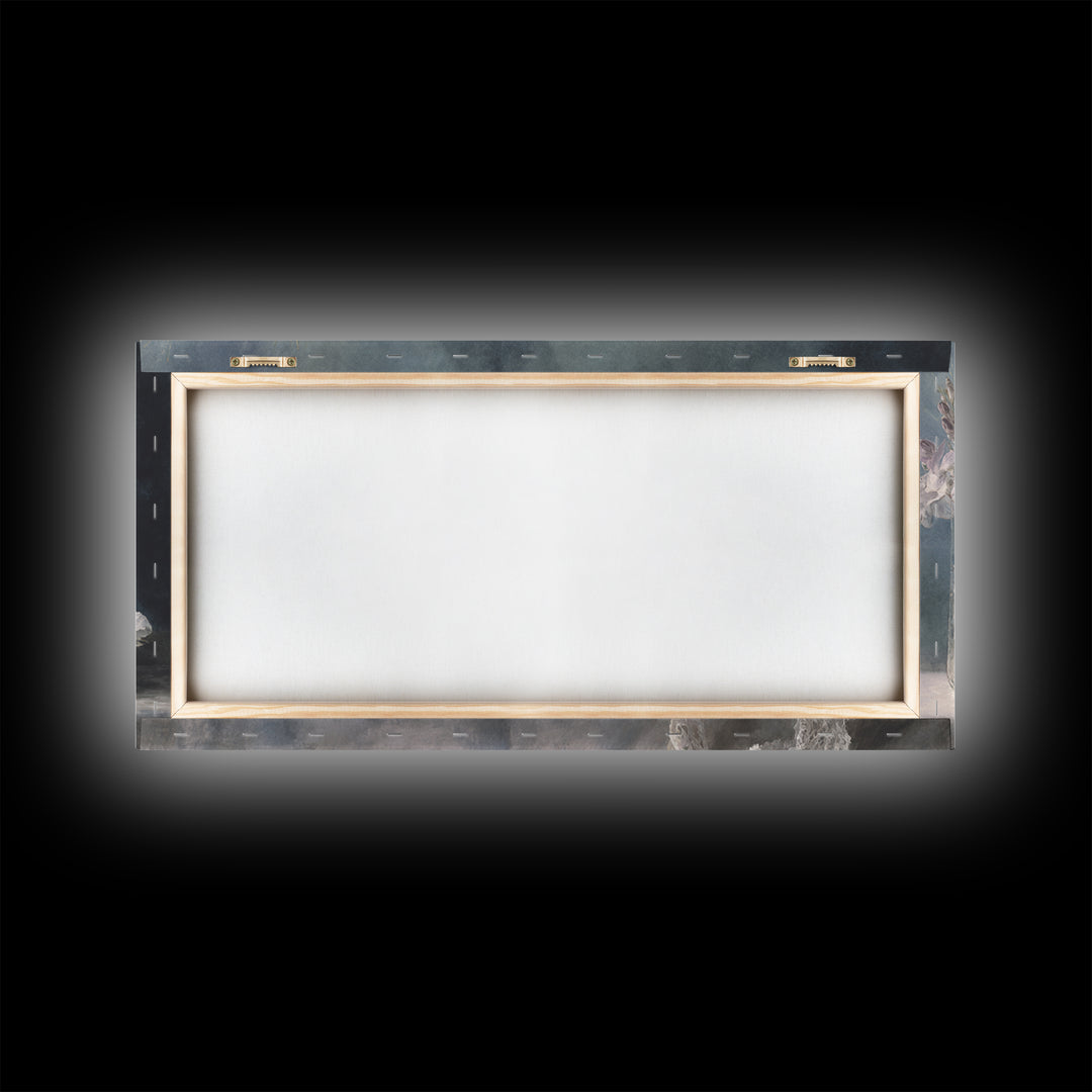 Pineapple and Palm Still Life Canvas Print, Tropical Art, Printable Wall Art, Living Room Decor, Watercolor Art, Tropic, TRO-2x1-74