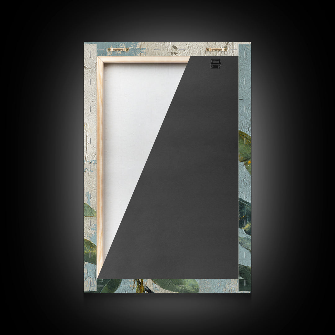 Banana Leaves Layered Framed Canvas Print, Tropical Art, Printable Art, Living Room Decor, Abstract Art, Tropic, TRO-2x3-41
