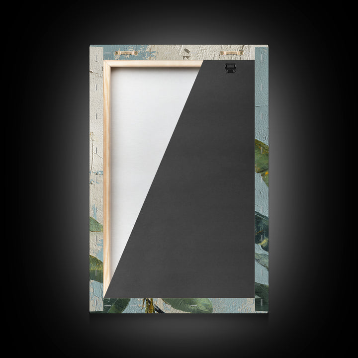 Banana Leaves Layered Framed Canvas Print, Tropical Art, Printable Art, Living Room Decor, Abstract Art, Tropic, TRO-2x3-41