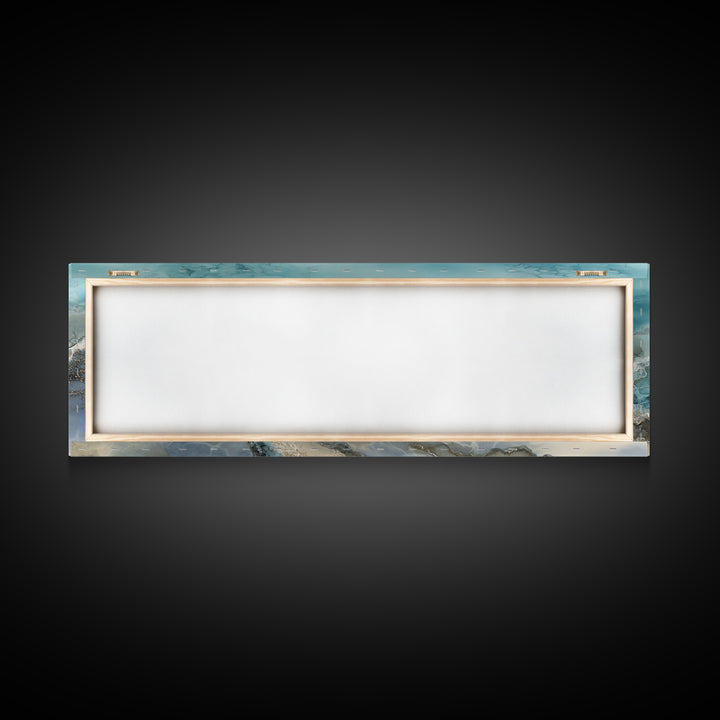 Tropical Lagoon with Turquoise Water Canvas Print, Tropical Art, Pink Wall Art, Living Room Decor, Tropic, Coastal Art, TRO-3x1-71