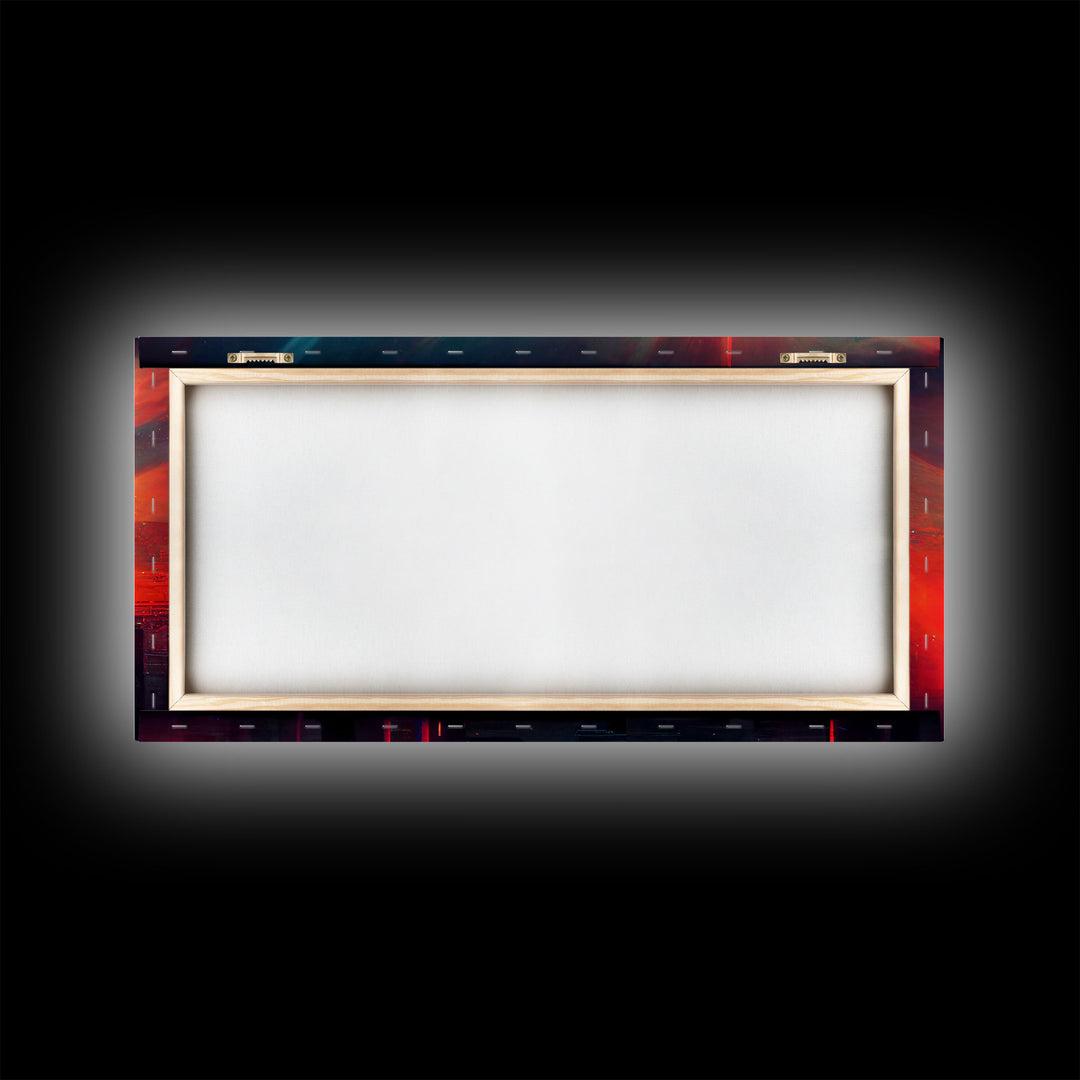 Cyberpunk canvas print, cyber punk city at sunset, Bladerunner vibes art, synthwave style art, cool wall art, night city