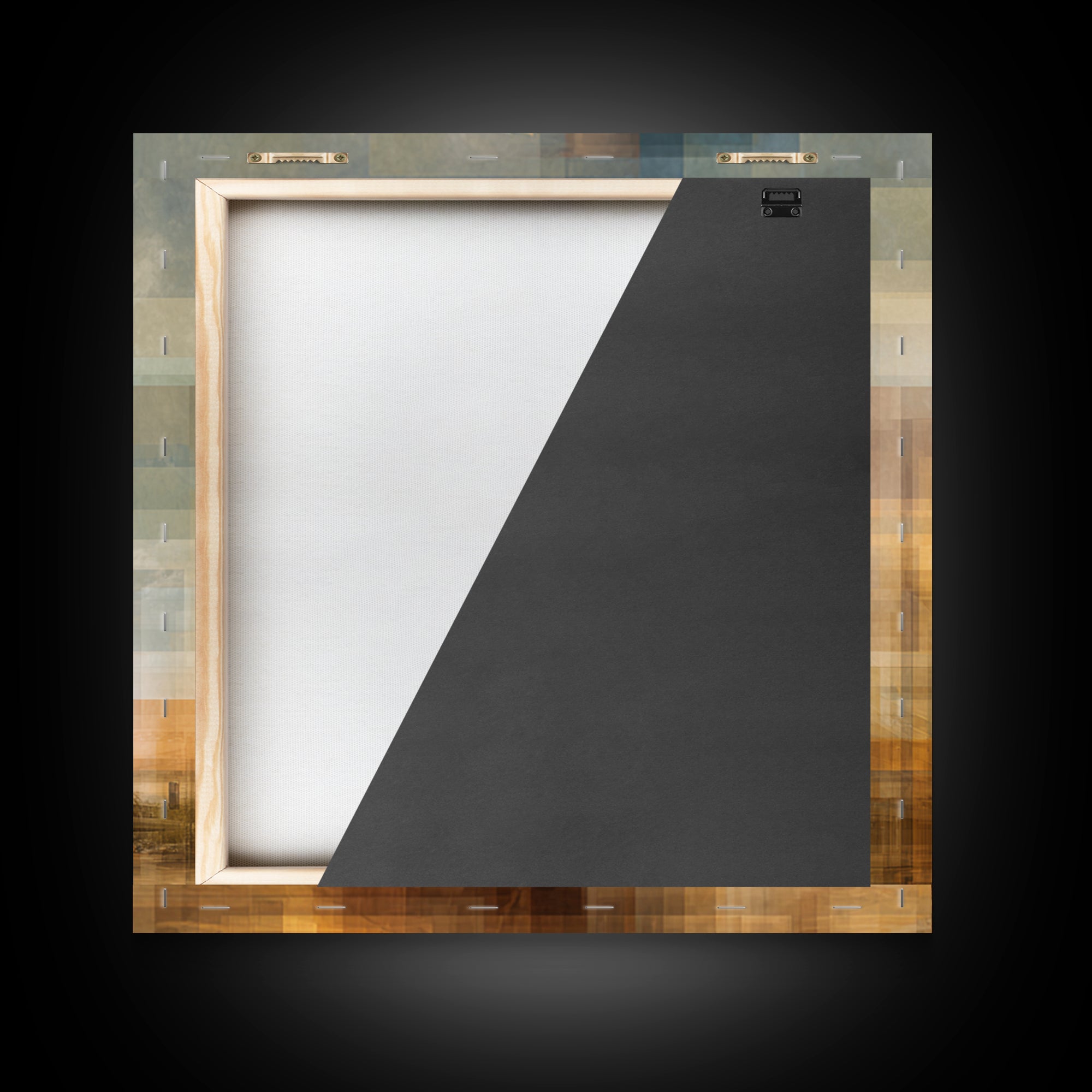 Modern Skyscraper Glass Reflections Framed Canvas Print, Urban Art, Pop Art, Living Room Decor, Fine Art, Urban, URB-1x1-38