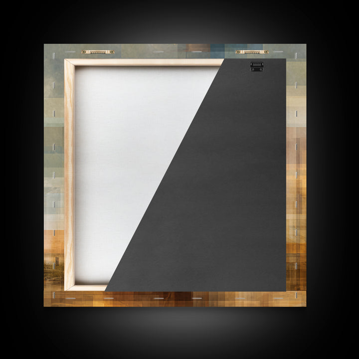 Modern Skyscraper Glass Reflections Framed Canvas Print, Urban Art, Pop Art, Living Room Decor, Fine Art, Urban, URB-1x1-38