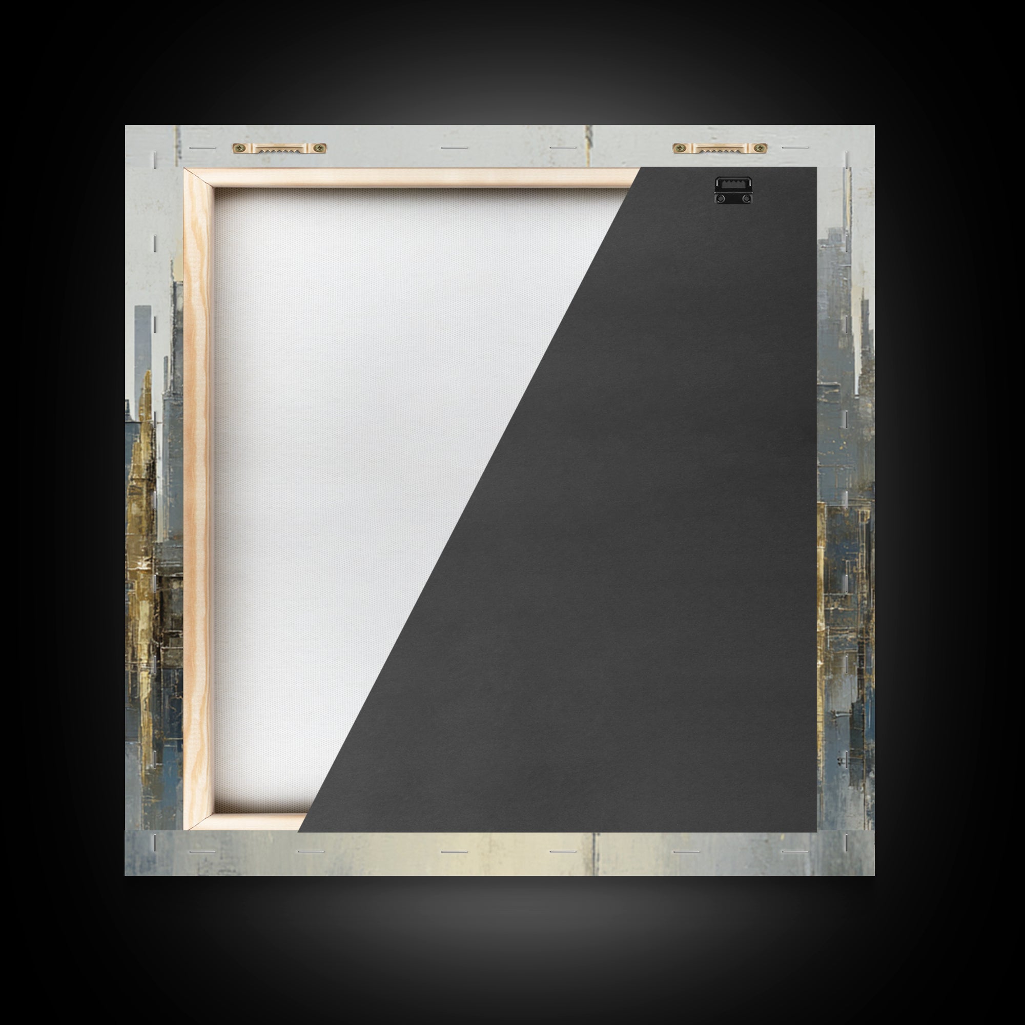 Moody City Skyline Reflected Canvas Print, Urban Art, Modern Decor, Living Room Decor, Abstract Art, Urban, Home Decor, URB-1x1-49