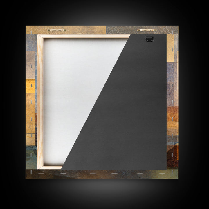 Brick Wall and Window Shadows as Geometry Framed Canvas Print, Urban Art, Fine Art Print, Living Room Decor, Fine Art, Urban, URB-1x1-53