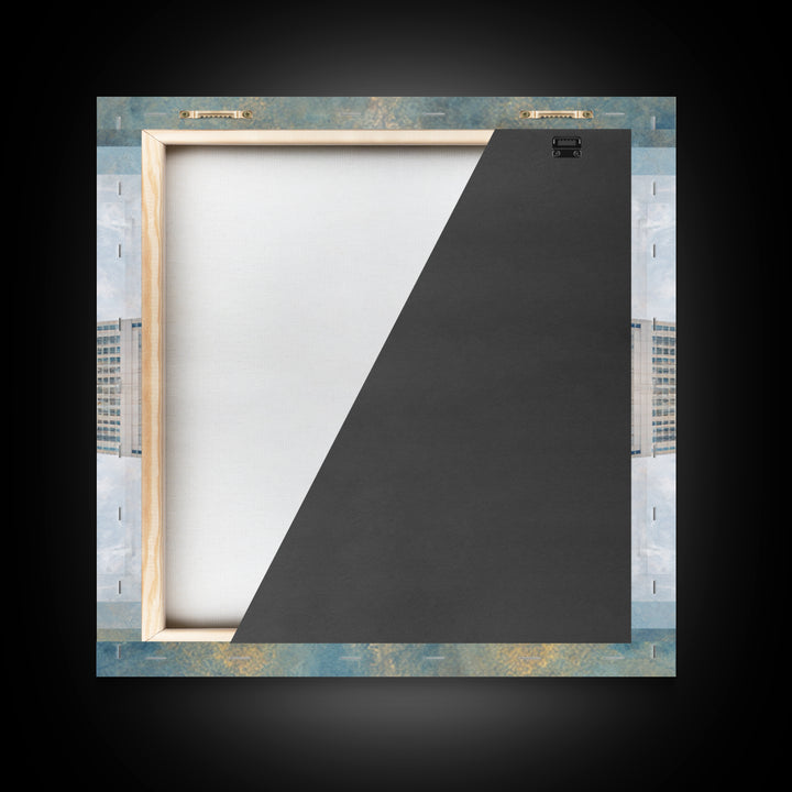 Modern Skyscraper Glass Reflections Canvas Print, Urban Art, Modern Decor, Living Room Decor, Fine Art, Urban, Home Decor, URB-1x1-86