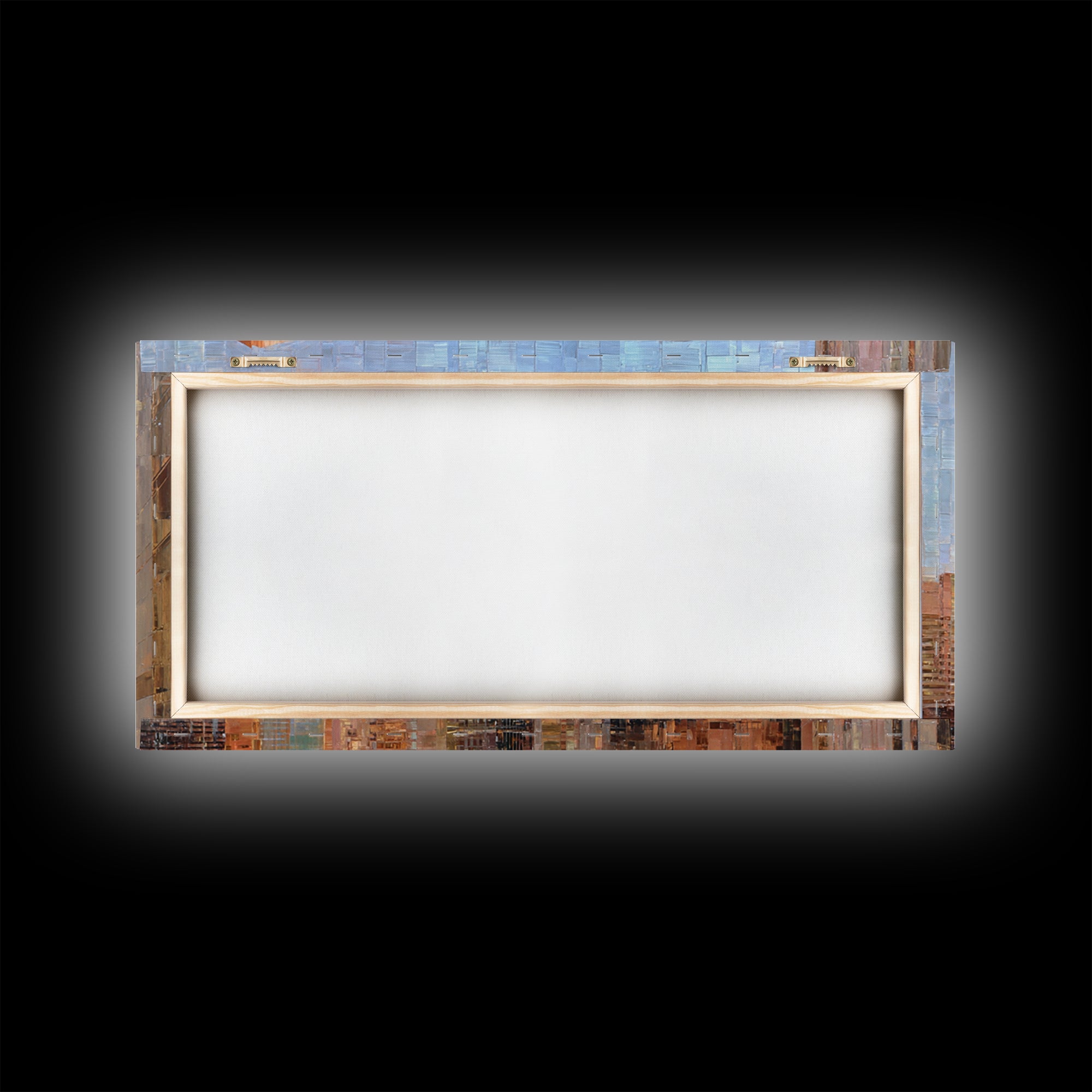 Modern Skyscraper Glass Reflections Framed Canvas Print, Urban Art, Art Print, Living Room Decor, Fine Art, Urban, Oil Painting, URB-2x1-10