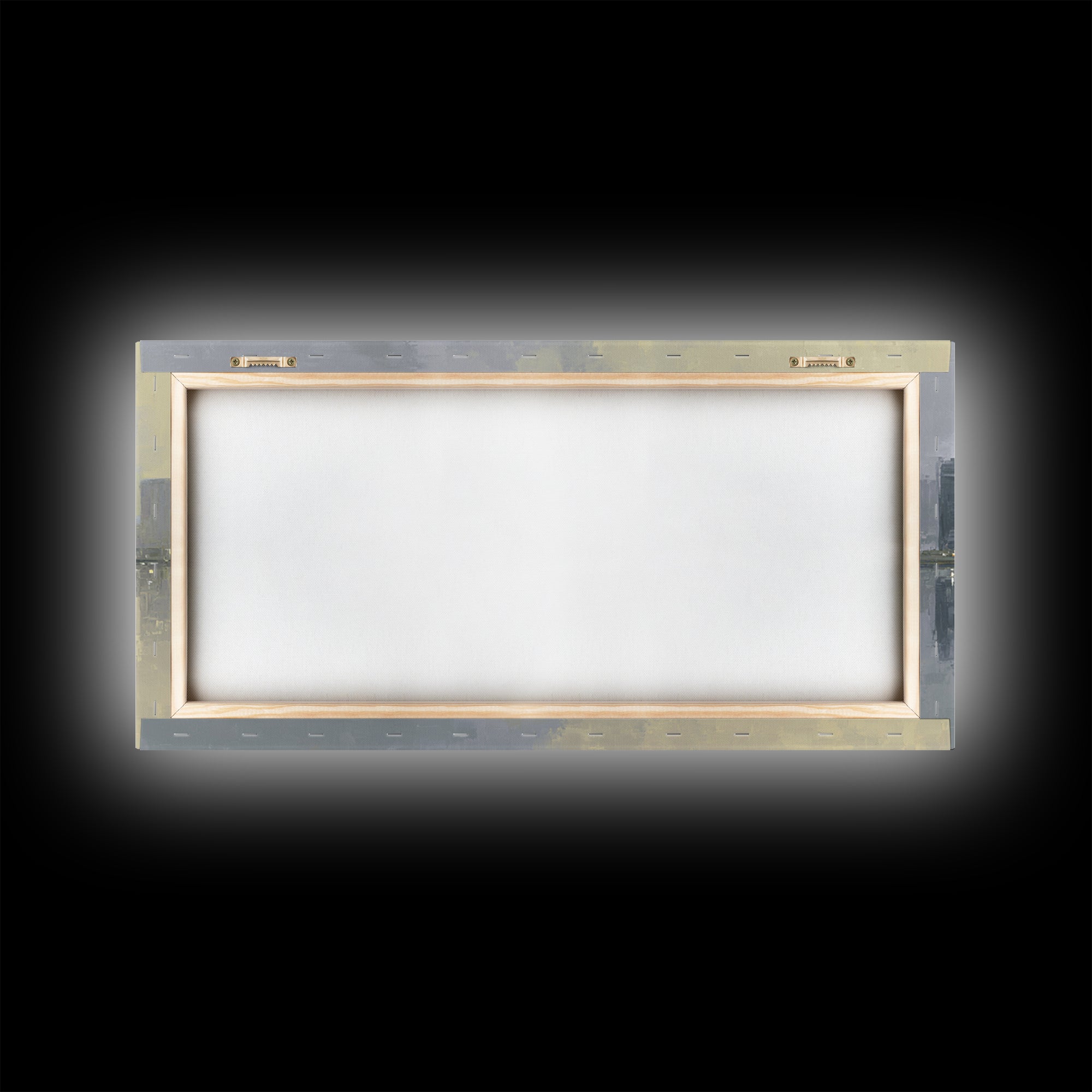 Moody City Skyline Reflected Canvas Print, Urban Art, Black Art, Living Room Decor, Abstract Art, Urban, Canvas Painting, URB-2x1-69