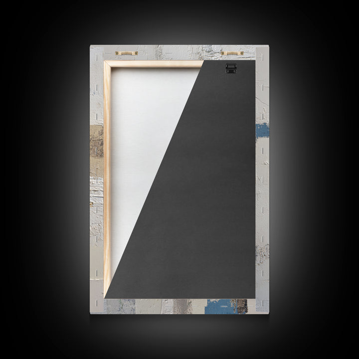Brick Wall and Window Shadows as Geometry Framed Canvas Print, Urban Art, Wall Decor, Living Room Decor, Fine Art, Urban, URB-2x3-13