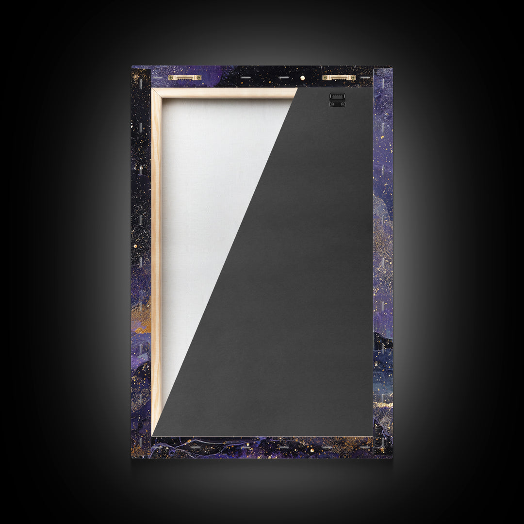 Night Skyline under Crescent Moon Canvas Print, Urban Art, Black Girl Wall Art, Living Room Decor, Abstract Art, Urban, URB-2x3-32
