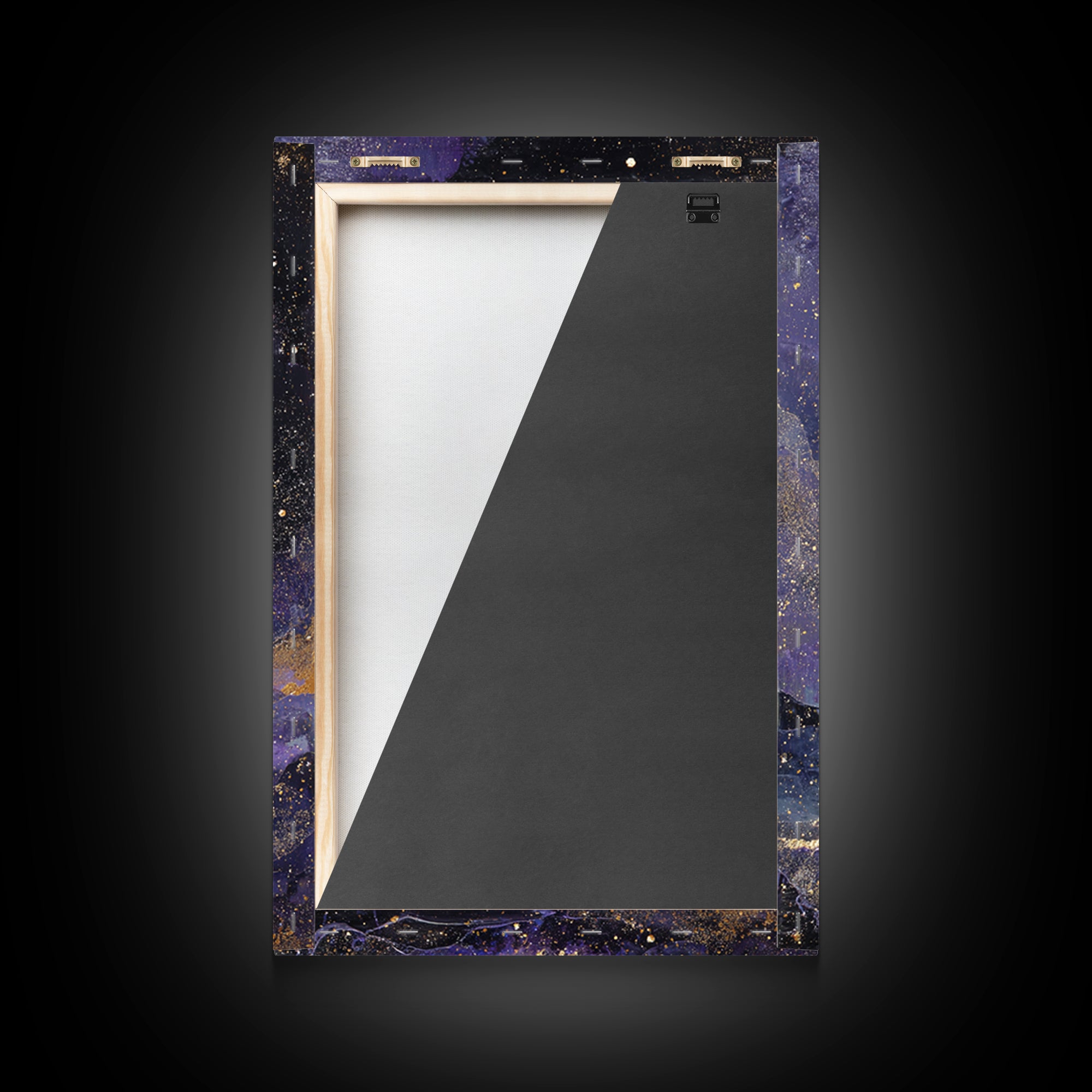Night Skyline under Crescent Moon Canvas Print, Urban Art, Black Girl Wall Art, Living Room Decor, Abstract Art, Urban, URB-2x3-32