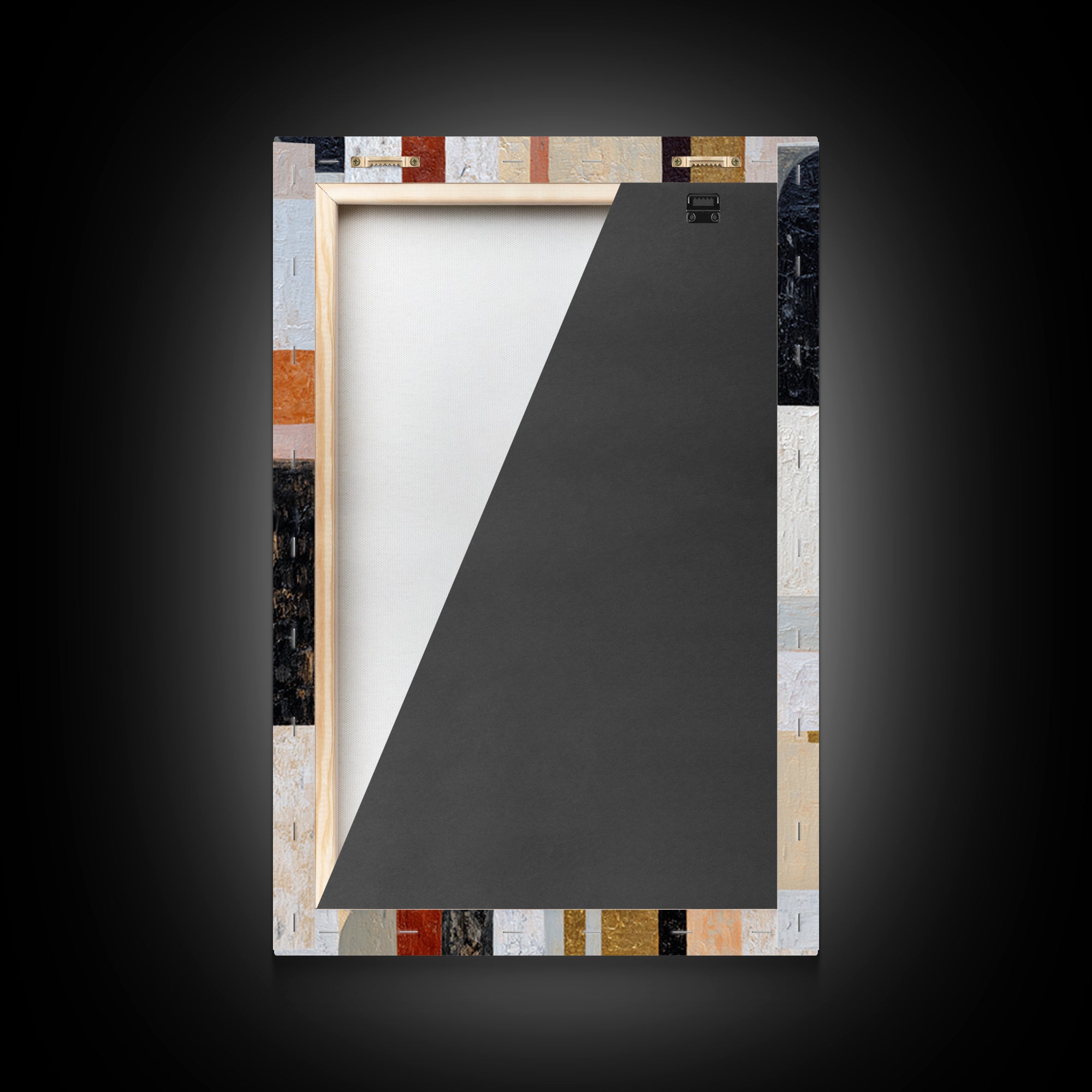 High Rise Window Grid Abstract Framed Canvas Print, Urban Art, Oil Painting, Living Room Decor, Abstract Art, Urban, URB-2x3-75