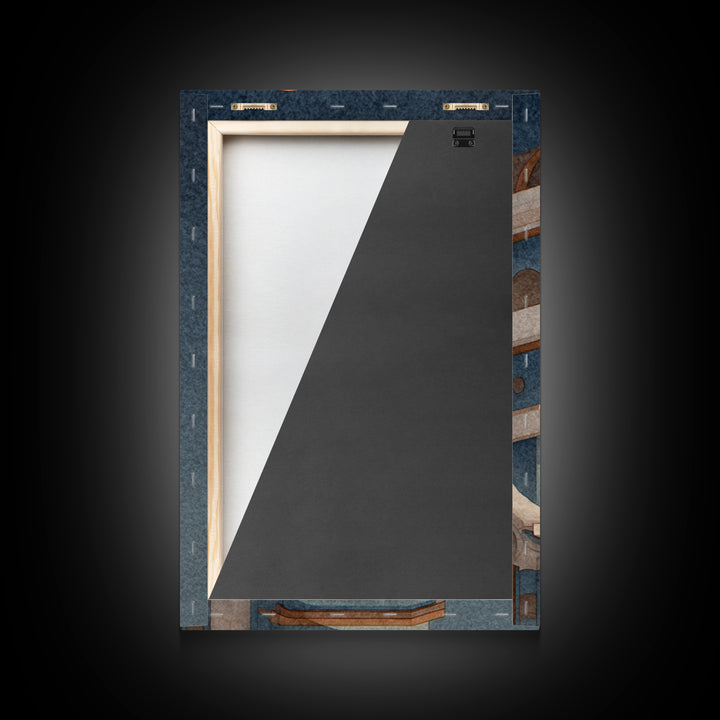 Old Theater Marquee Shapes Without Text Canvas Print, Urban Art, Digital Print, Living Room Decor, Abstract Art, Urban, URB-2x3-77