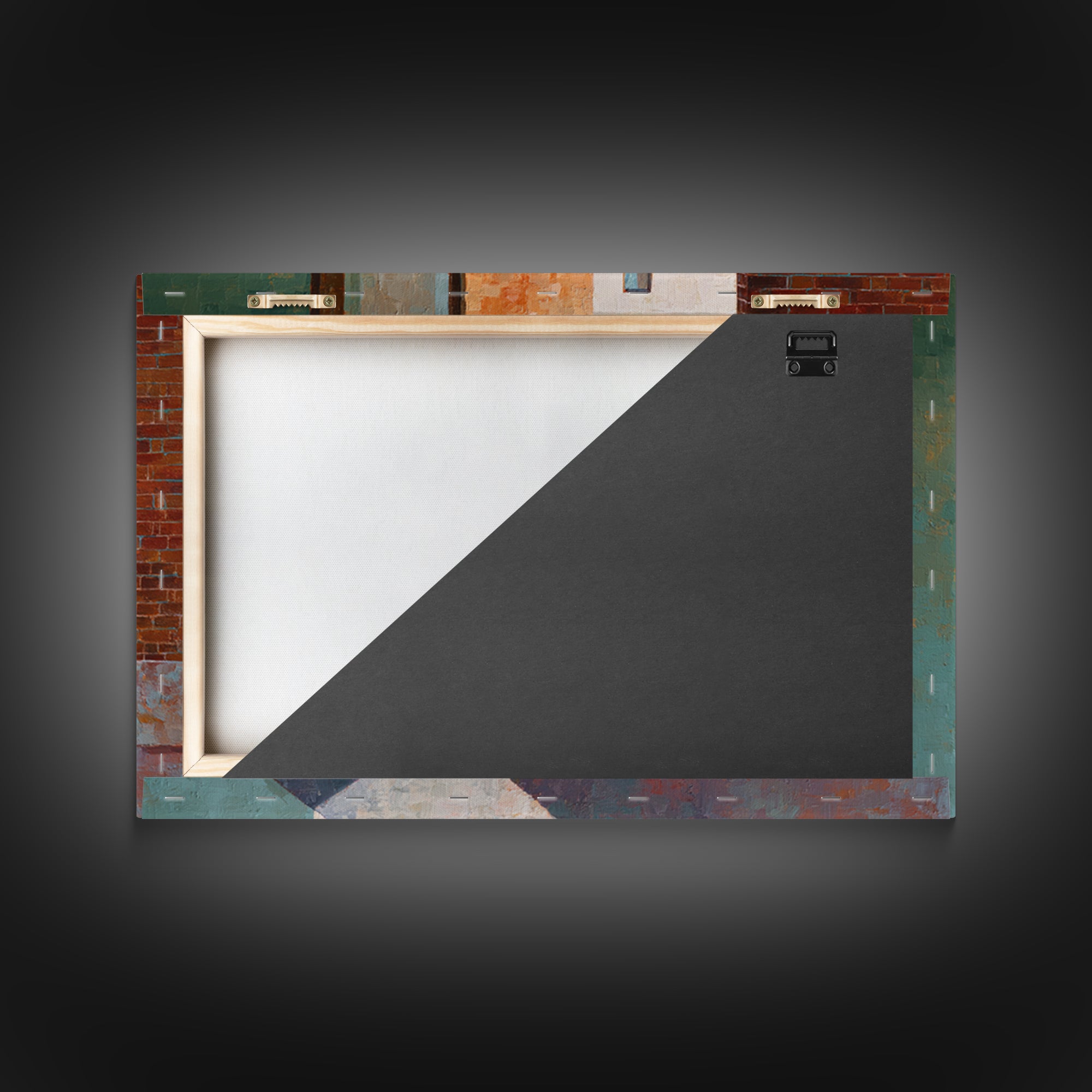 Brick Wall and Window Shadows as Geometry Canvas Print, Urban Art, Book Shelf Decor, Living Room Decor, Fine Art, Urban, URB-3x2-33