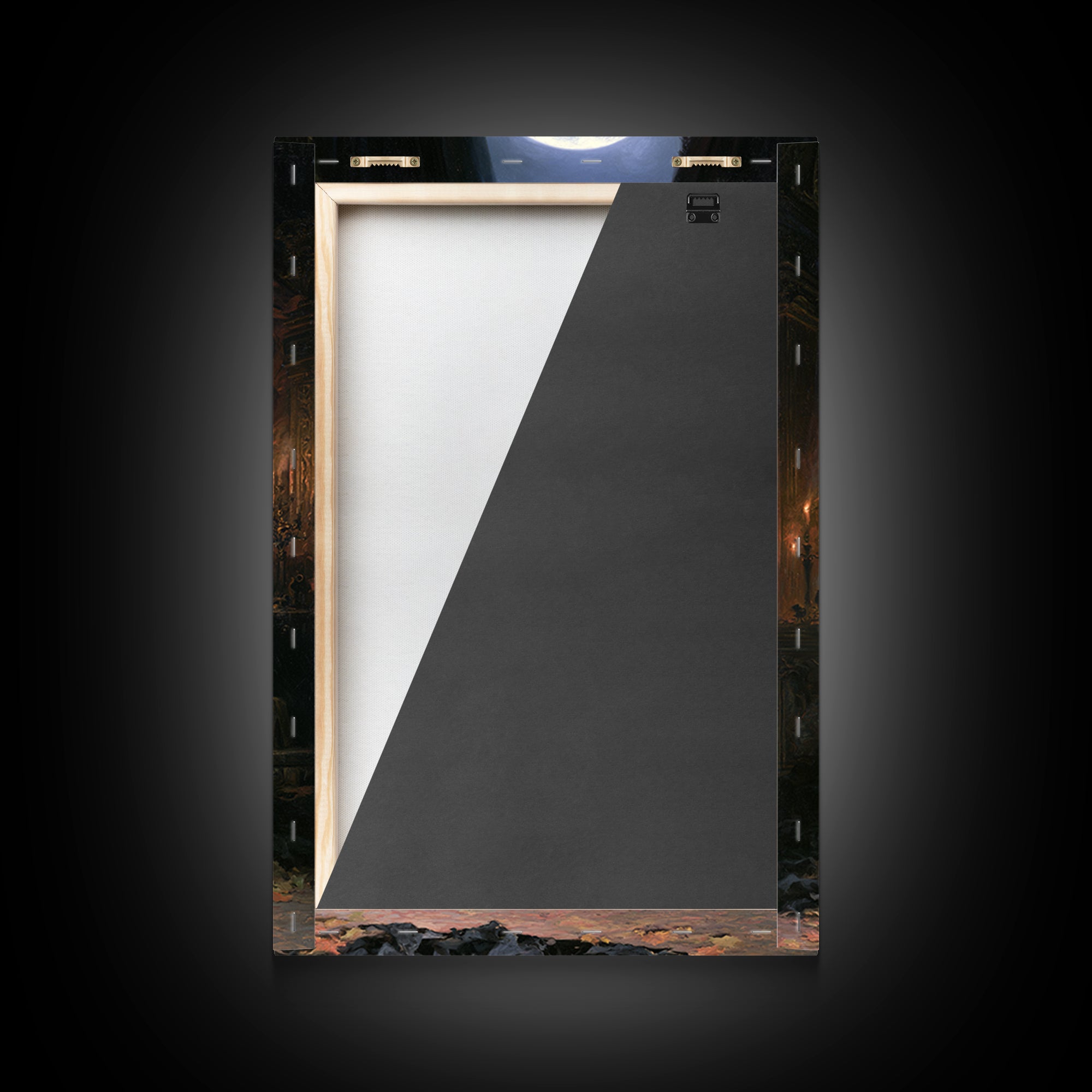 The Fog-Bound Reaper, Victorian Horror Portrait, Vertical Wall Art, Framed Canvas Print, Gothic Wall Decor, Halloween Portrait Art