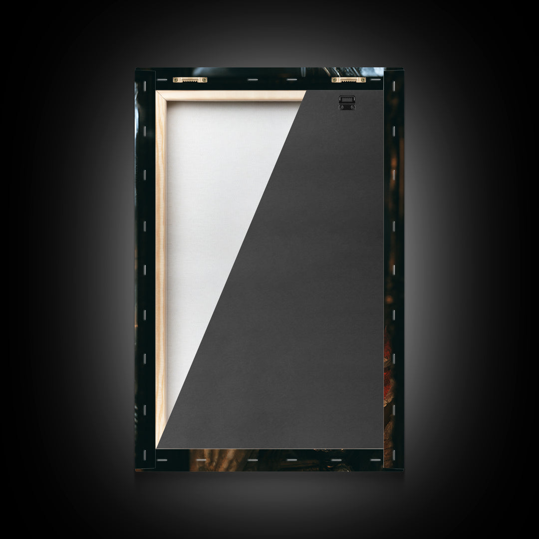 The Mirror Spirit, Dark Academia Wall Art, Vertical Wall Art, Canvas Print, Gothic Wall Decor, Halloween Portrait Art, Halloween Wall Art