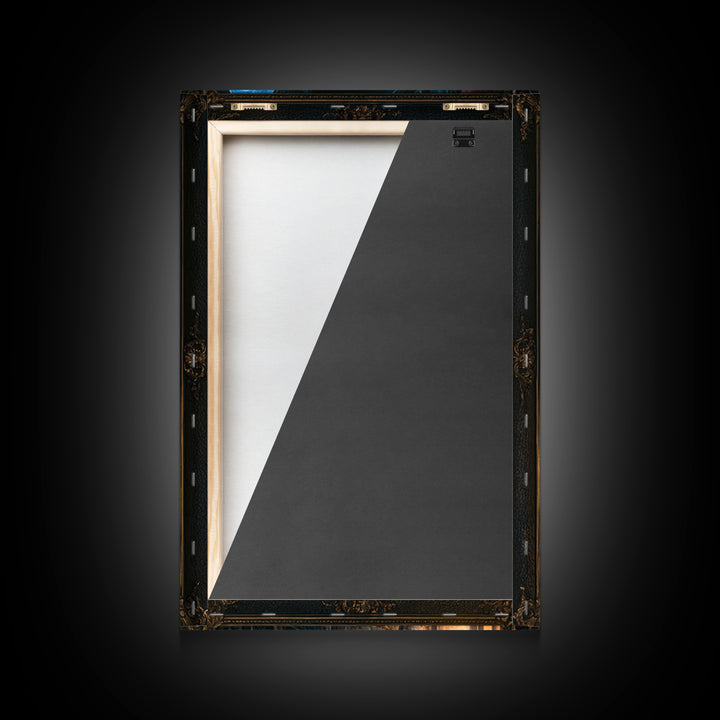 The Frost Goblin, Macabre Victorian Decor, Vertical Wall Art, Framed Canvas Print, Gothic Wall Decor, Halloween Portrait Art