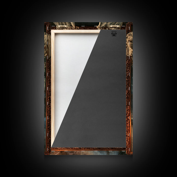 The Haunted Hayride, Dark Academia Wall Art, Vertical Wall Art, Framed Canvas Print, Gothic Wall Decor, Halloween Portrait Art