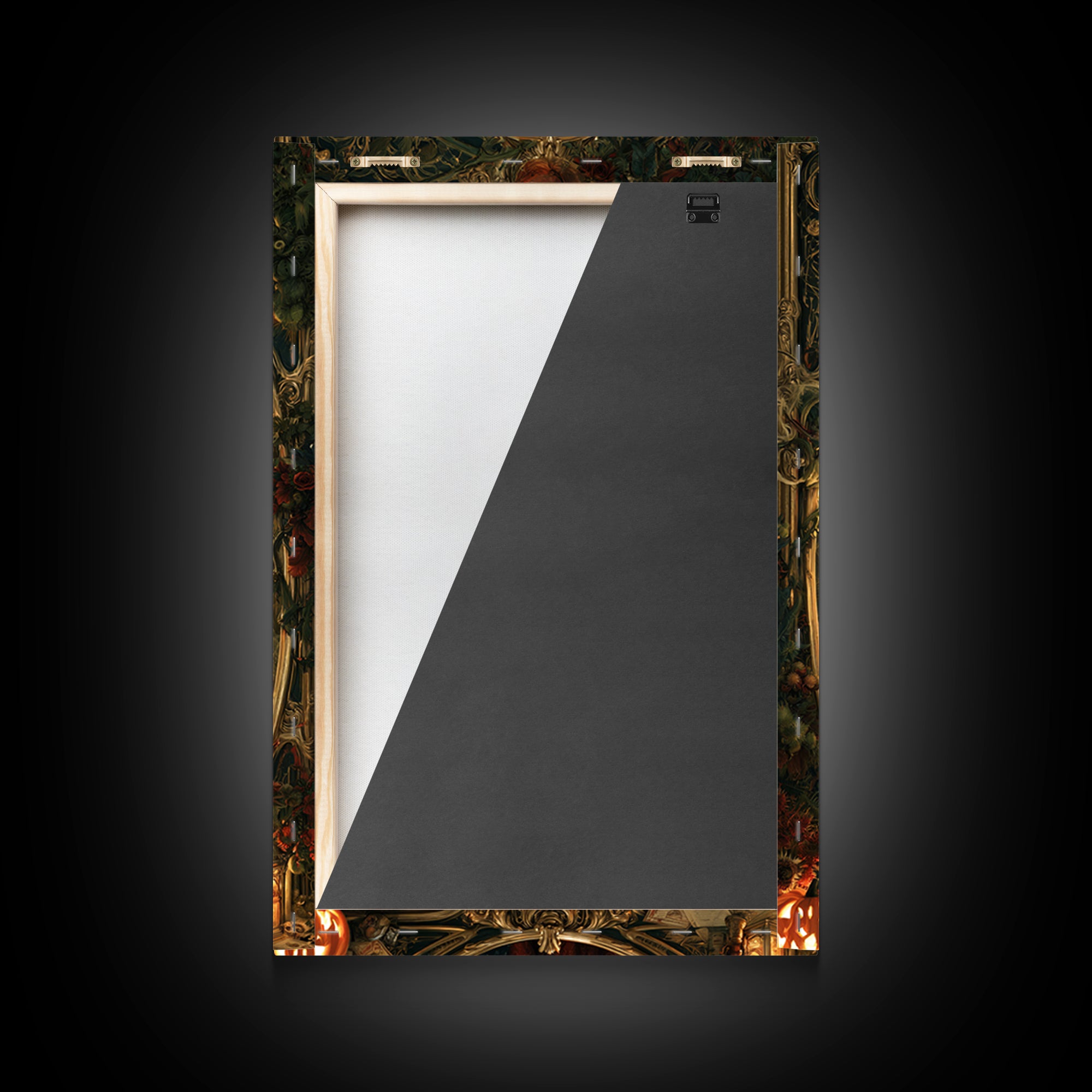 Art Nouveau Witchcraft, Victorian Gothic Art, Vertical Wall Art, Framed Canvas Print, Gothic Wall Decor, Halloween Portrait Art