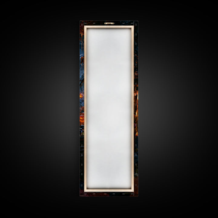The Royal Coffin Maker, Macabre Victorian Decor, Tall Narrow Wall Art, Canvas Print, Gothic Wall Decor, Halloween Portrait Art