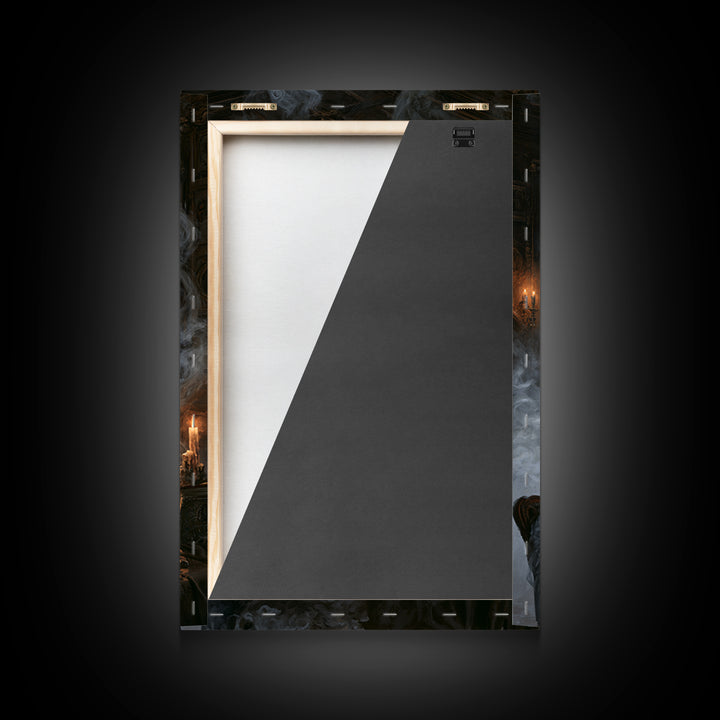 The Ghost Bakery, Victorian Horror Portrait, Vertical Wall Art, Framed Canvas Print, Gothic Wall Decor, Halloween Portrait Art