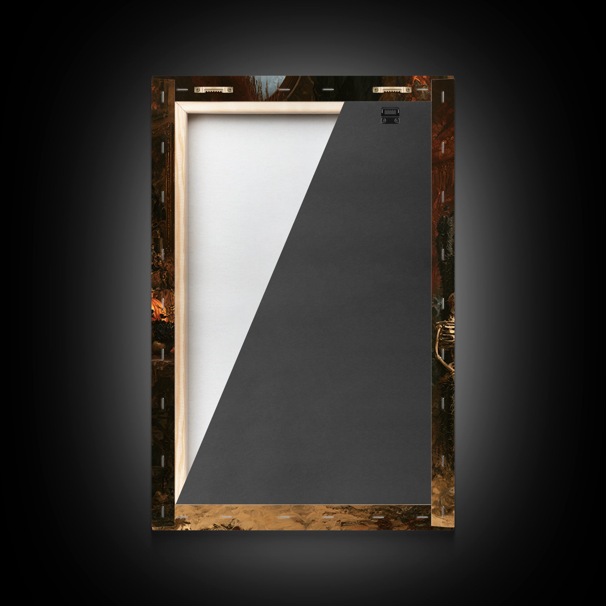 Desert Halloween, Antique Gothic Portrait, Vertical Wall Art, Framed Canvas Print, Gothic Wall Decor, Halloween Portrait Art
