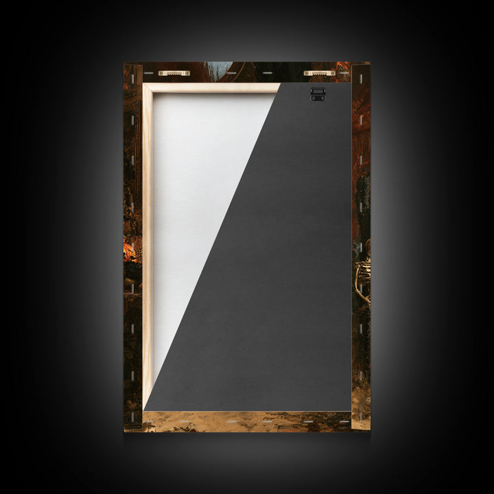 Desert Halloween, Antique Gothic Portrait, Vertical Wall Art, Framed Canvas Print, Gothic Wall Decor, Halloween Portrait Art