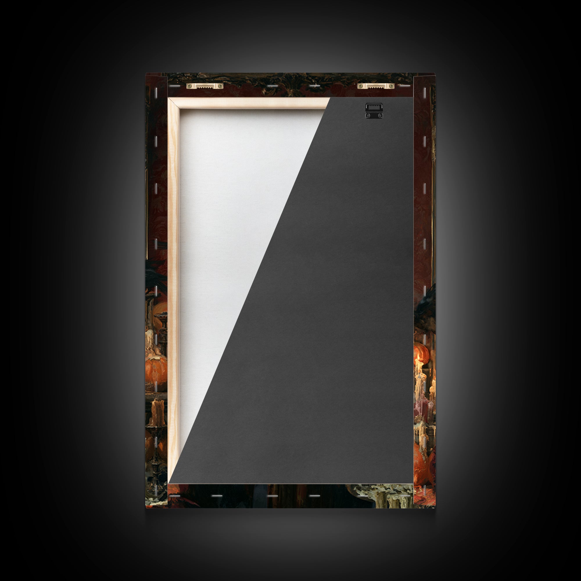 The Upside-Down Cemetery, Victorian Horror Portrait, Vertical Wall Art, Framed Canvas Print, Gothic Wall Decor, Halloween Portrait Art