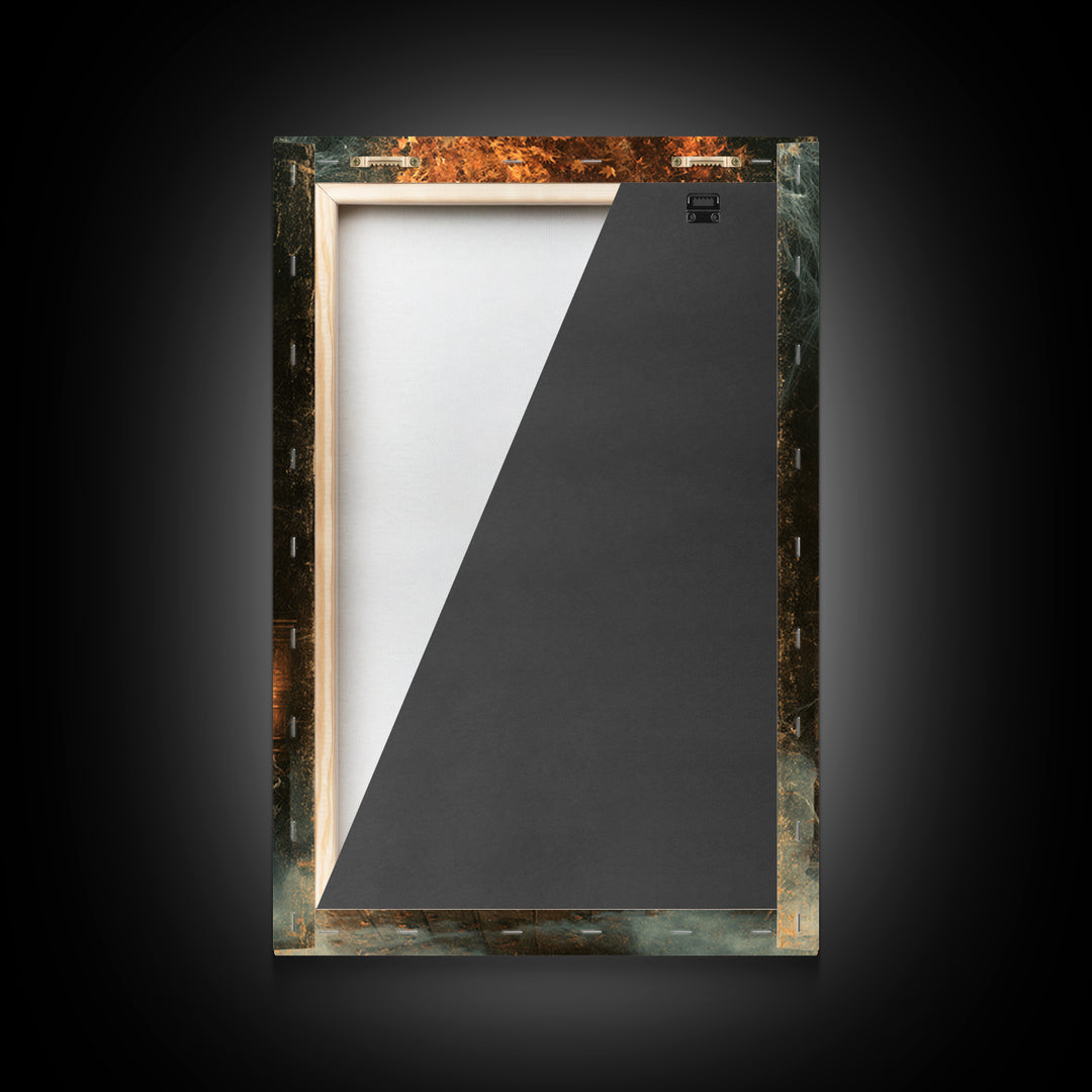 The Autumn-Leaf Ghost, Victorian Gothic Art, Vertical Wall Art, Canvas Print, Gothic Wall Decor, Halloween Portrait Art, Macabre Wall Art