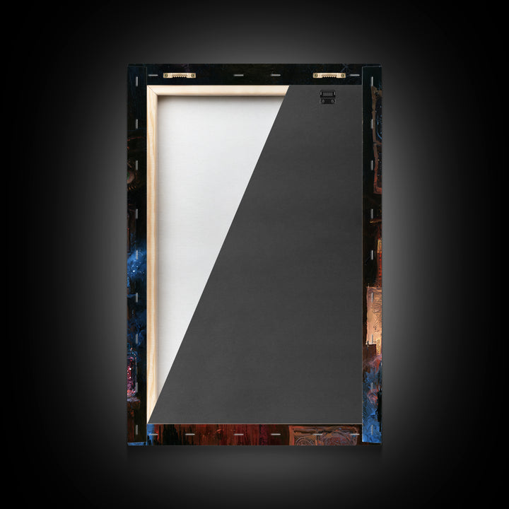 The Lantern Market Beyond The Veil, Dark Academia Wall Art, Vertical Wall Art, Framed Canvas Print, Gothic Wall Decor, Dark Fantasy Art