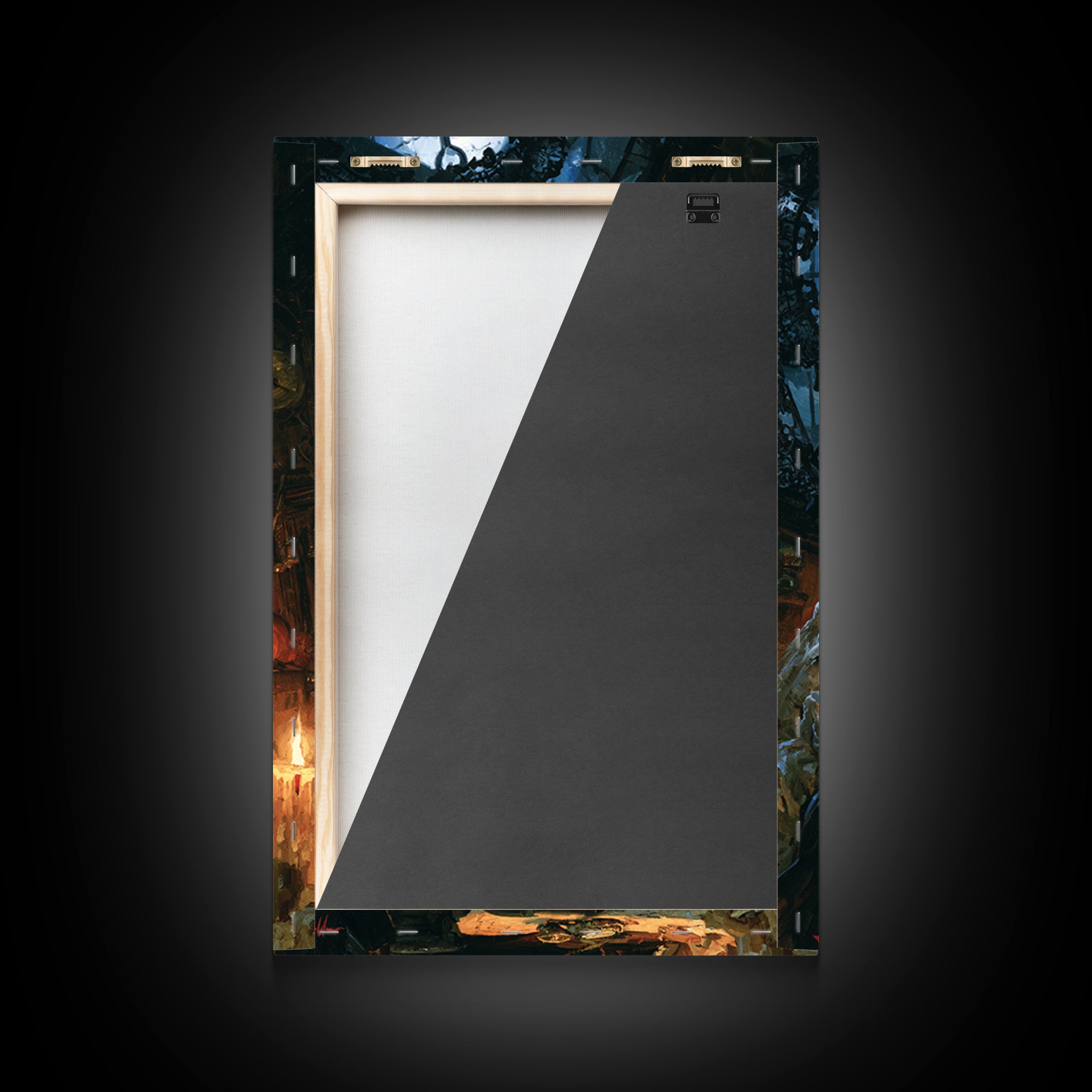 The Clockmaker Of Midnight, Midnight Clockmaker Portrait, Vertical Canvas Print, Dark Academia Decor, Classic Monster Art
