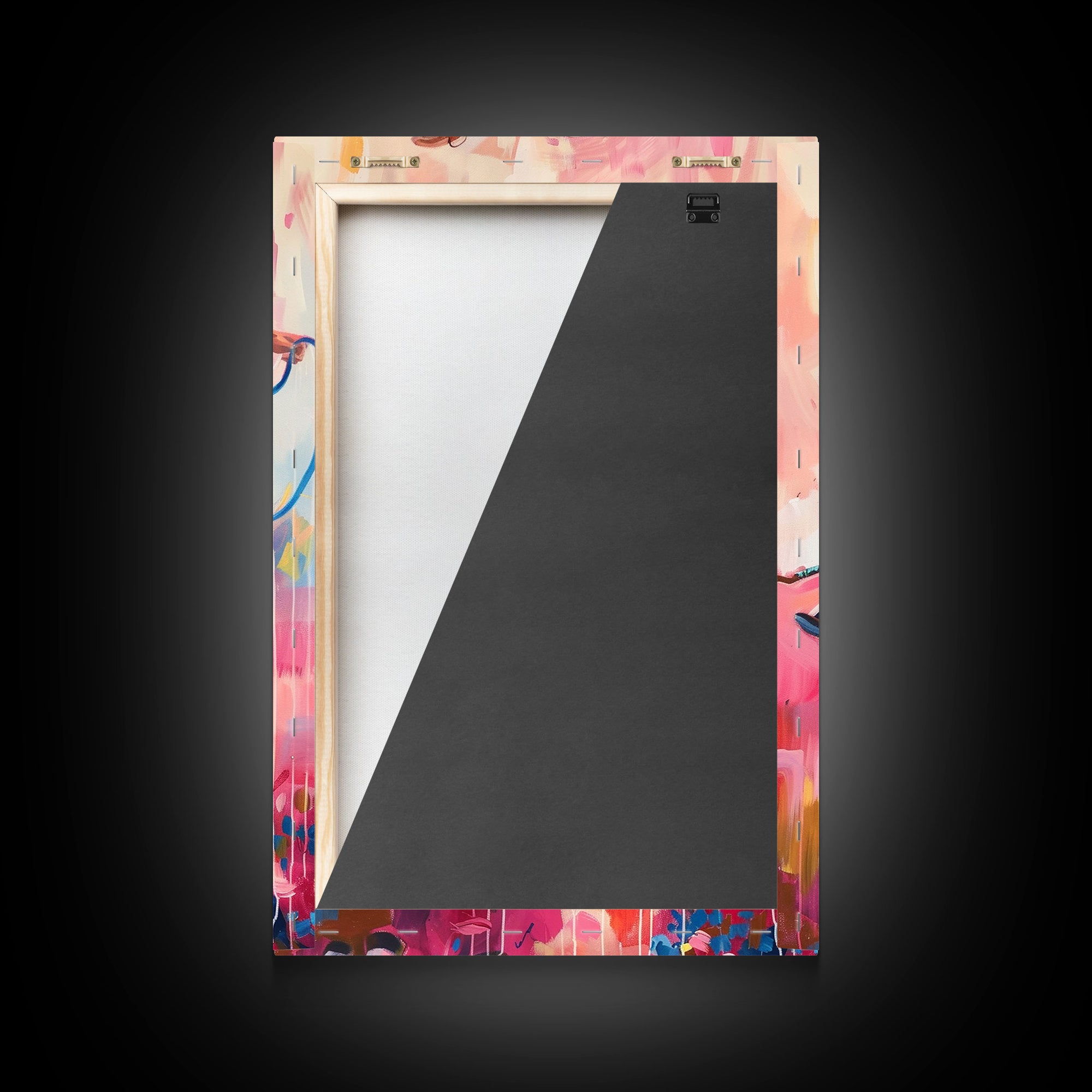 Energetic Cowboy on Horseback - Vibrant Western Art, Framed Canvas Print, Living Room Decor, Cowboy Rodeo Painting, Colorful Wall Art