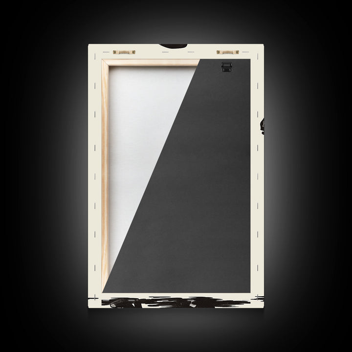 Cowgirl Guitarist Silhouette Art Print, Retro Western Framed Canvas, Vintage Country Music Art, Unique Wall Decor for Home