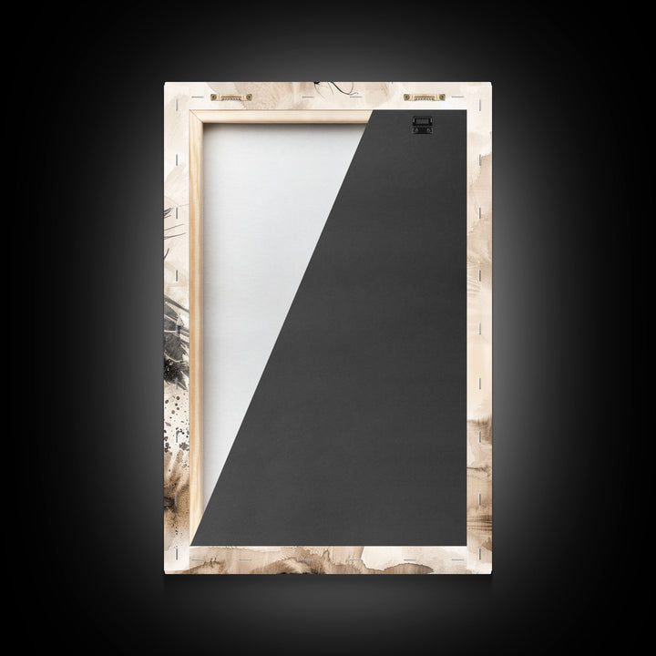 Running Horse in Motion - Framed Canvas Print, Lively Living Room Art, Vibrant Bedroom Decor, Equestrian Art, Wall Art